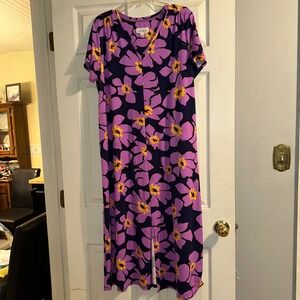 Stan Herman‎ Short Sleeve Maxi Dress Size Medium